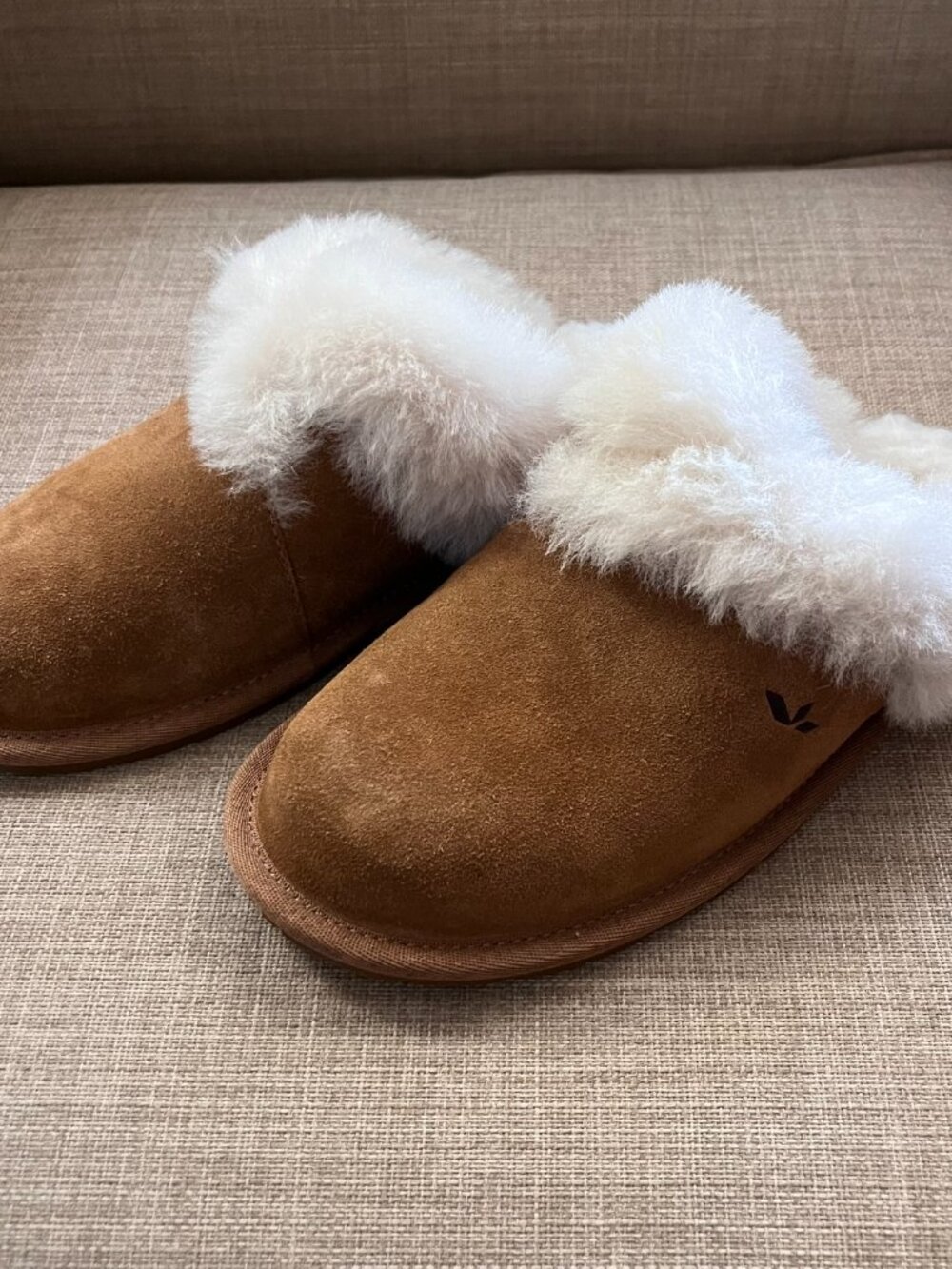 KOOLABURRA BY UGG Slippers Women's Sz 7 Milo Scuff Faux Sheepskin Brown Slip On - Picture 2 of 8